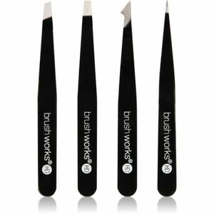 Brushworks The Complete sada pinzet na obočí Black 4 ks obraz