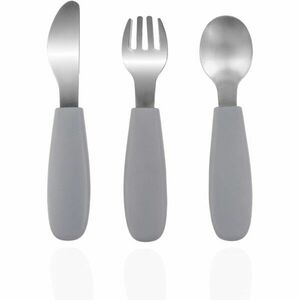 Zopa Silicone Children's Cutlery příbor pro děti 6 m+ Dove Grey 3 ks obraz