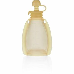 Zopa Silicone Refillable Baby Food Pouch kapsička na jídlo 0 m+ Transparent Yellow 120 ml obraz
