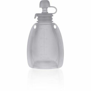 Zopa Silicone Refillable Baby Food Pouch kapsička na jídlo 0 m+ Transparent Grey 120 ml obraz