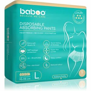 Baboo Disposable Absorbing Pants jednorázové plenkové kalhotky velikost L 5 ks obraz