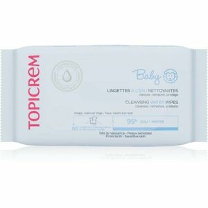 Topicrem BABY Cleansing Water Wipes vlhčené čisticí ubrousky pro děti 60 ks obraz