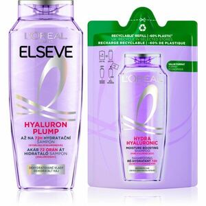L’Oréal Paris Elseve Hyaluron Plump hydratační šampon s kyselinou hyaluronovou 2 ks obraz