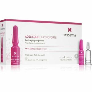 Sesderma Acglicolic Classic Forte Facial protivráskové a hydratační sérum s AHA kyselinami 10 x 1.5 ml obraz