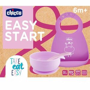 Chicco Easy Start 6m+ jídelní sada pro děti Pink obraz