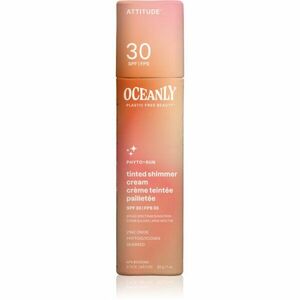 Attitude Oceanly Plastic Free Beauty tónující hydratační krém třpytivý SPF 30 30 g obraz