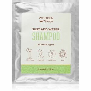 WoodenSpoon Just add water! přírodní šampon pro lesk a hebkost vlasů 25 g obraz
