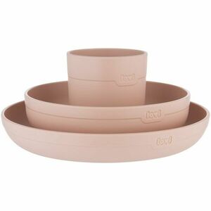 LOVI Tableware Set with Cup jídelní sada Nude 3 ks obraz