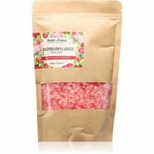 Folk & Flora Raspberry & Rose koupelová sůl 500 g obraz