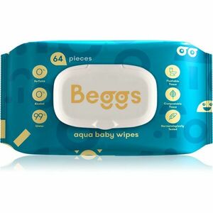 Beggs Aqua Baby Wipes dětské jemné vlhčené ubrousky 64 ks obraz