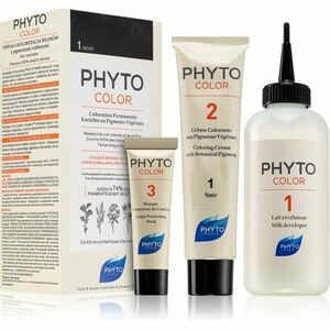 Phyto Color barva na vlasy bez amoniaku odstín 1 Noir 1 ks obraz