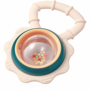 BabyOno Rattle With Teether 3m+ kousátko s chrastítkem Flower 1 ks obraz