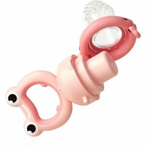 BabyOno Silicone Food Feeder 6m+ krmící kousátko Pink Frog 1 ks obraz