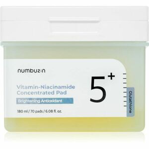 Numbuzin No. 5 Glutathione Vitamin Concentrated Toner Pad tonizační polštářky pro rozjasnění a hydrataci 70 ks obraz