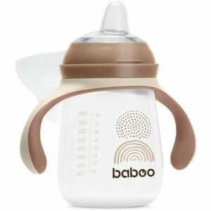 Baboo Cup with Silicone Spout hrnek s držadly Au Naturale 6m+ 260 ml obraz