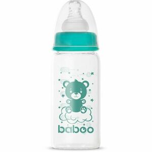 Baboo Anti-colic Glass Feeding Bottle Narrow Neck skleněná kojenecká láhev 0m+ 120 ml obraz