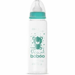 Baboo Anti-colic Glass Feeding Bottle Narrow Neck skleněná kojenecká láhev 3m+ 240 ml obraz