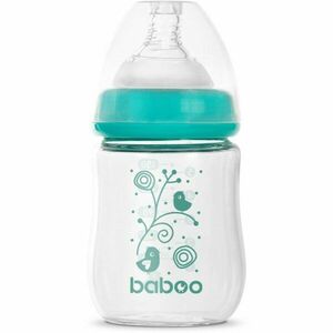 Baboo Anti-colic Glass Feeding Bottle Wide Neck skleněná kojenecká láhev 0m+ 150 ml obraz