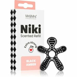 Mr & Mrs Fragrance Niki Black Amber vůně do auta náhradní náplň 1 ks obraz