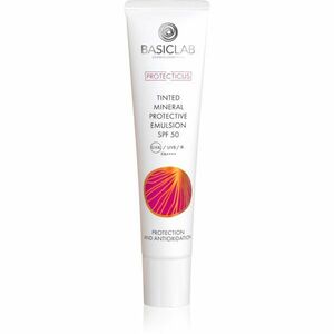 BasicLab Dermocosmetics Protecticus ochranná emulze pro citlivou pleť se sklonem ke zčervenání SPF 50+ 40 ml obraz