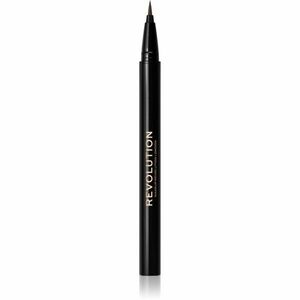 Makeup Revolution Hair Stroke Brow Pen fix na obočí odstín Dark Brown 0.5 ml obraz