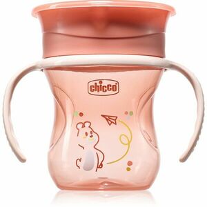 Chicco 360 Perfect X 12m+ tréninkový hrnek s držadly Pink 200 ml obraz