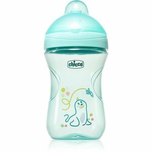 Chicco Advanced Cup 12m+ tréninkový hrnek s brčkem Teal 266 ml obraz