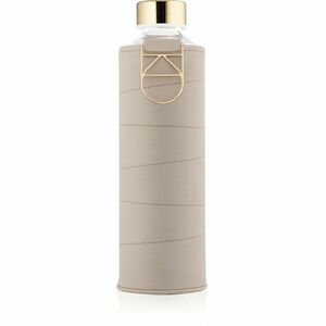 Equa Mismatch skleněná láhev na vodu + obal z umělé kůže barva Beige 750 ml obraz