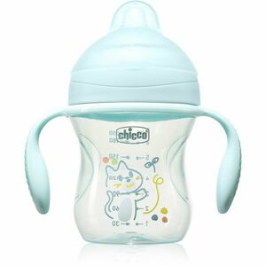Chicco Transition Cup 4m+ tréninkový hrnek s držadly Teal 200 ml obraz