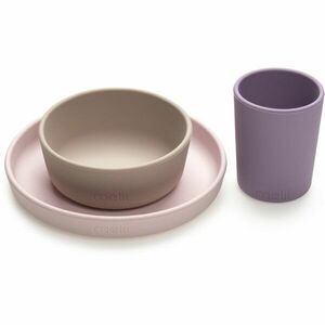 Melii Feeding Set jídelní set Pink, Purple, Grey 3 ks obraz