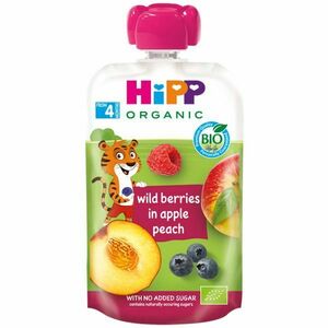 Hipp BIO 100% ovoce jablko-broskev-lesní ovoce 100 g obraz