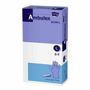 Ambulex Nitryl Rukavice nepudrované violet vel. L 100 ks obraz