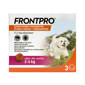 FRONTPRO Žvýkací tablety pro psy 2–4 kg 11, 3 mg 3 tablety obraz
