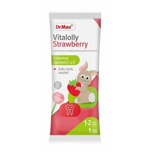 Dr. Max Vitalolly Strawberry lízátko 1 ks obraz
