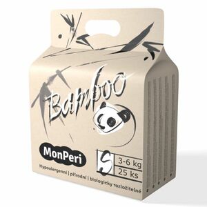 MonPeri Bamboo S 3-6 kg dětské plenky 25 ks obraz