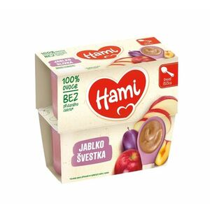 Hami 100% ovoce Jablko a švestka 4m+ 4x100 g obraz