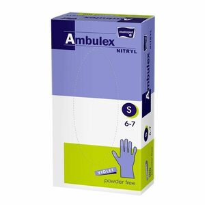Ambulex Nitryl Rukavice nepudrované violet vel. S 100 ks obraz