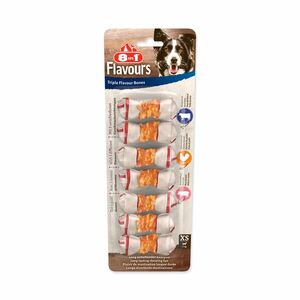8in1 Pochoutka Triple Flavour kost žvýkací XS 7 ks obraz