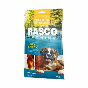 Rasco Premium Bůvolí tyčinky obalené kachním 3 ks 18 cm 140 g obraz