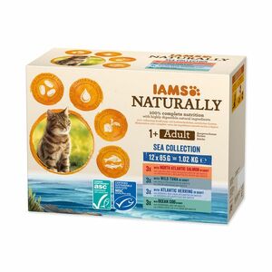 IAMS Naturally Mořské maso v omáčce kapsičky multipack 12x85 g obraz