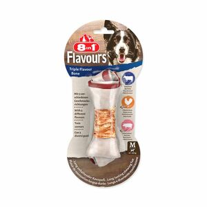 8in1 Pochoutka Triple Flavour kost žvýkací M obraz