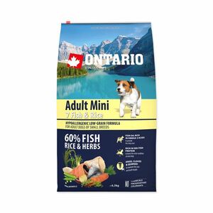 Ontario Adult Mini Fish&Rice granule 6, 5 kg obraz