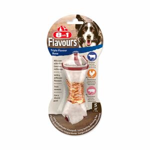 8in1 Pochoutka Triple Flavour kost žvýkací S obraz