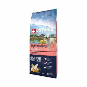 Ontario Large Weight Control Turkey&Potatoes granule 12 kg obraz