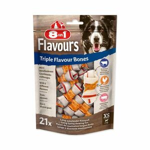 8in1 Pochoutka Triple Flavour kost žvýkací XS 21 ks obraz