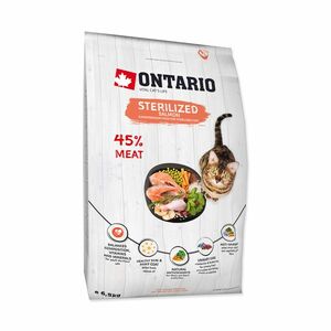 Ontario Cat Sterilised Salmon granule 6, 5 kg obraz