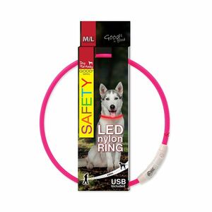 Dog Fantasy Obojek nylon růžový 65 cm obraz