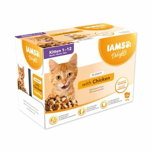 IAMS Delights Kitten Kuře v omáčce kapsičky multipack 12x85 g obraz