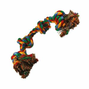 Dog Fantasy Hračka uzel bavlněný barevný 4 knoty 60 cm obraz