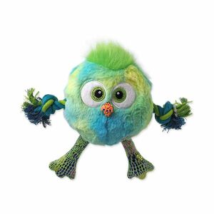 Dog Fantasy Hračka Monsters kuře pískací s provazy a uzly modré 15 cm obraz